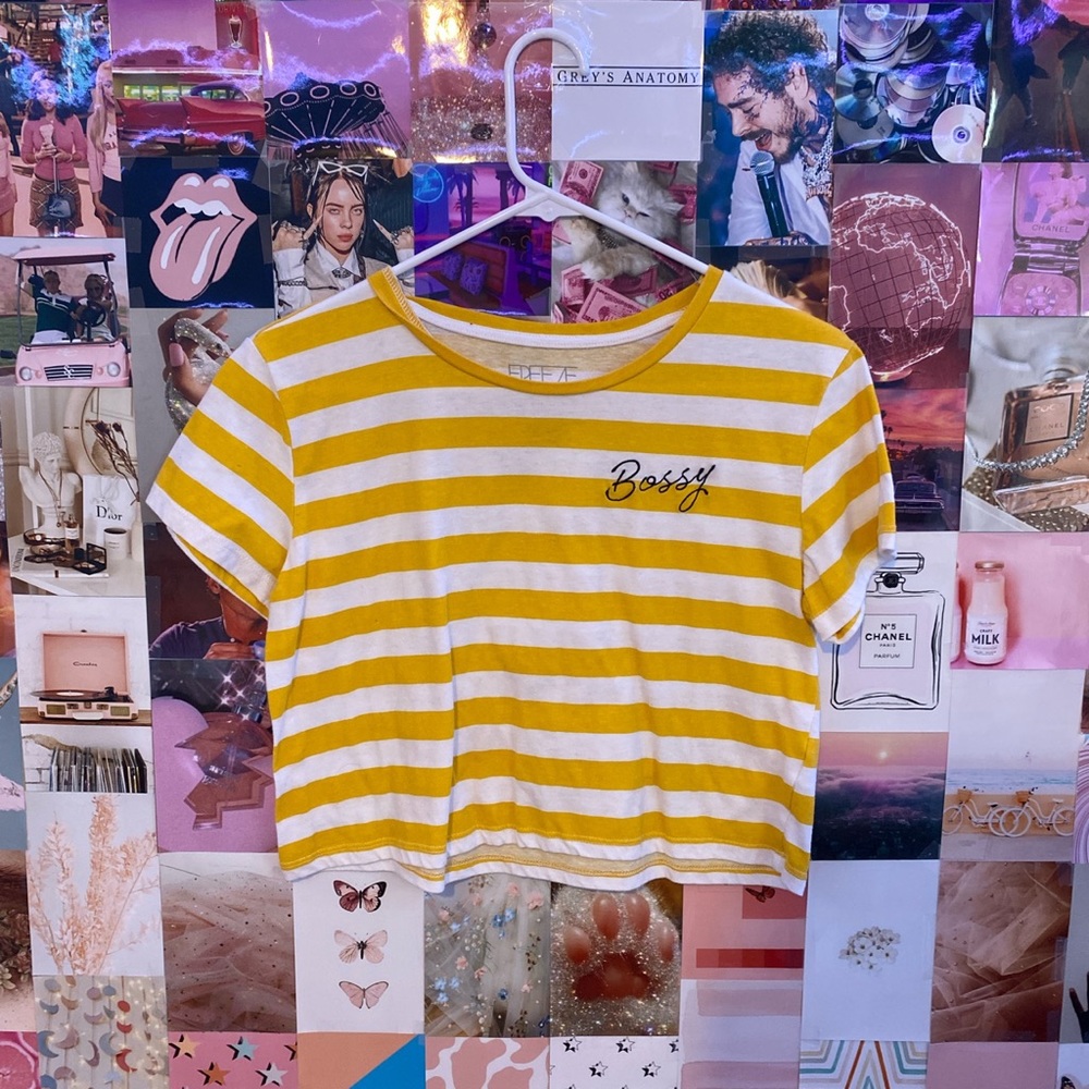 cute yellow crop top